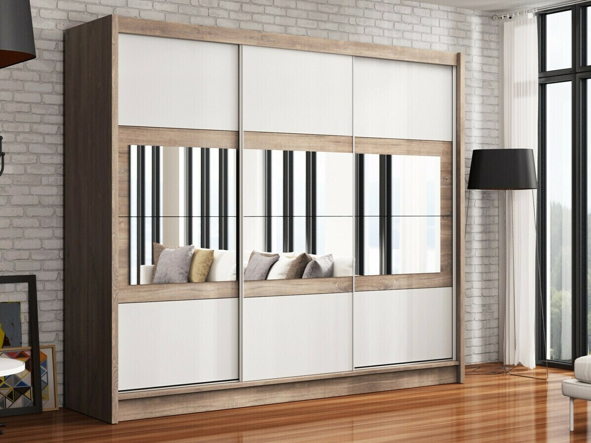 Riidekapp Honolulu 109 (Valge + Canyon tamm)