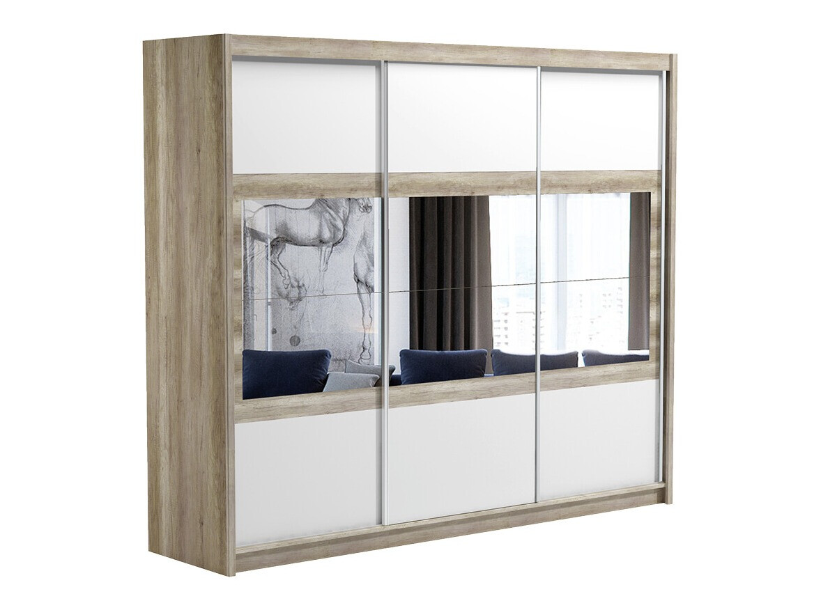 Riidekapp Honolulu 109 (Valge + Canyon tamm)