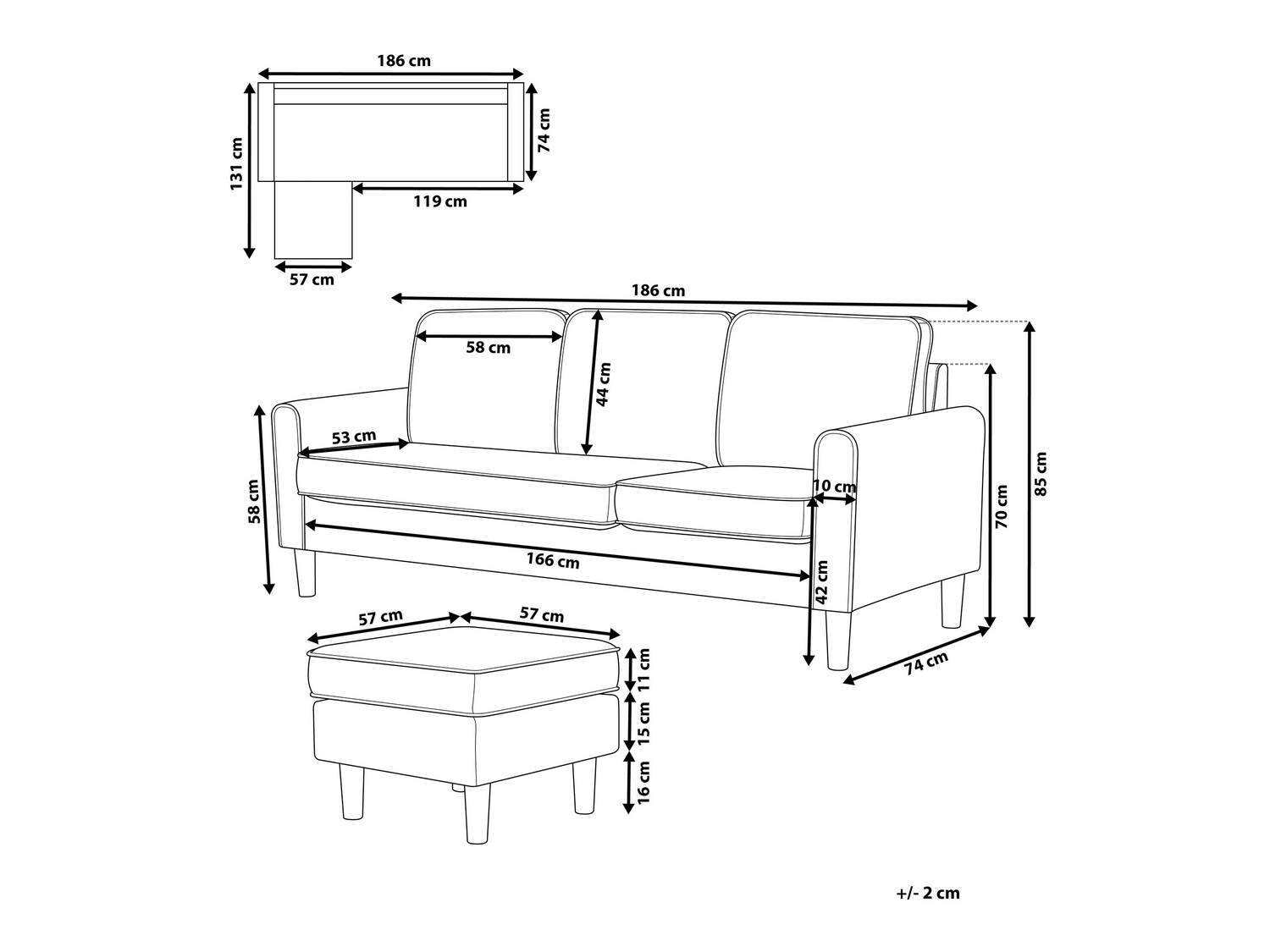 Diivan Berwyn 239 (Sinine)