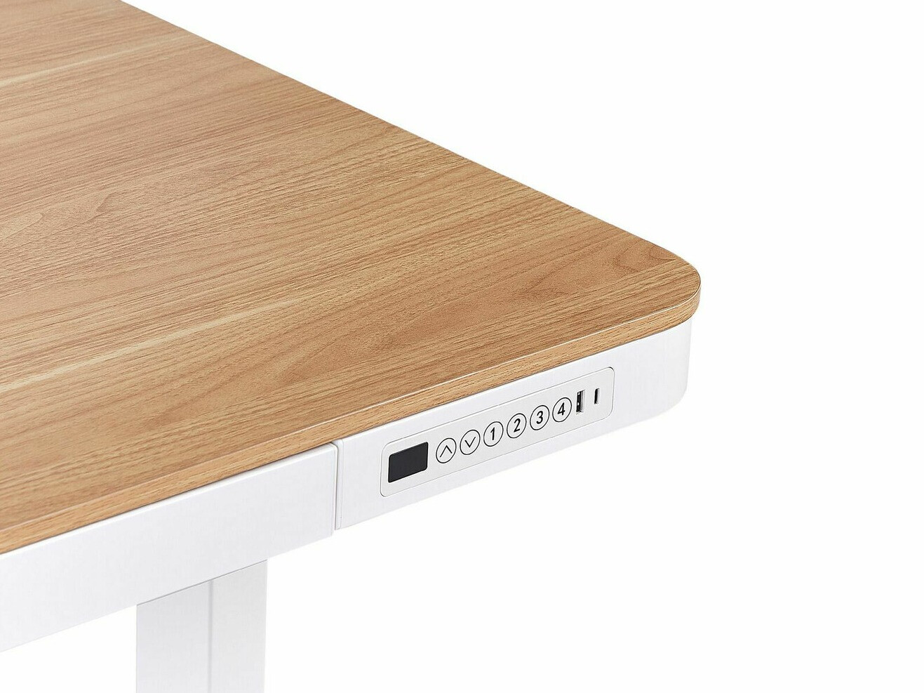 Reguleeritava kõrgusega töölaud Berwyn 224 (Valge + Ere puit)