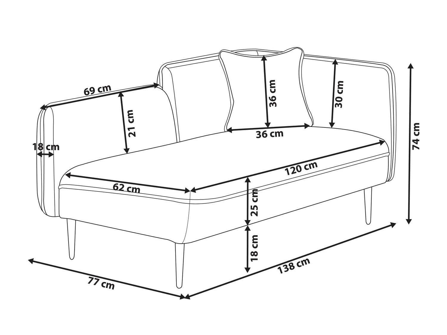 Kušett Berwyn 311 (Beež)