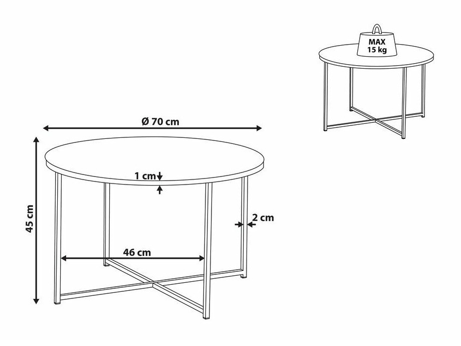Diivanilaud Berwyn 392 (Valge marmor + Hõbedane)