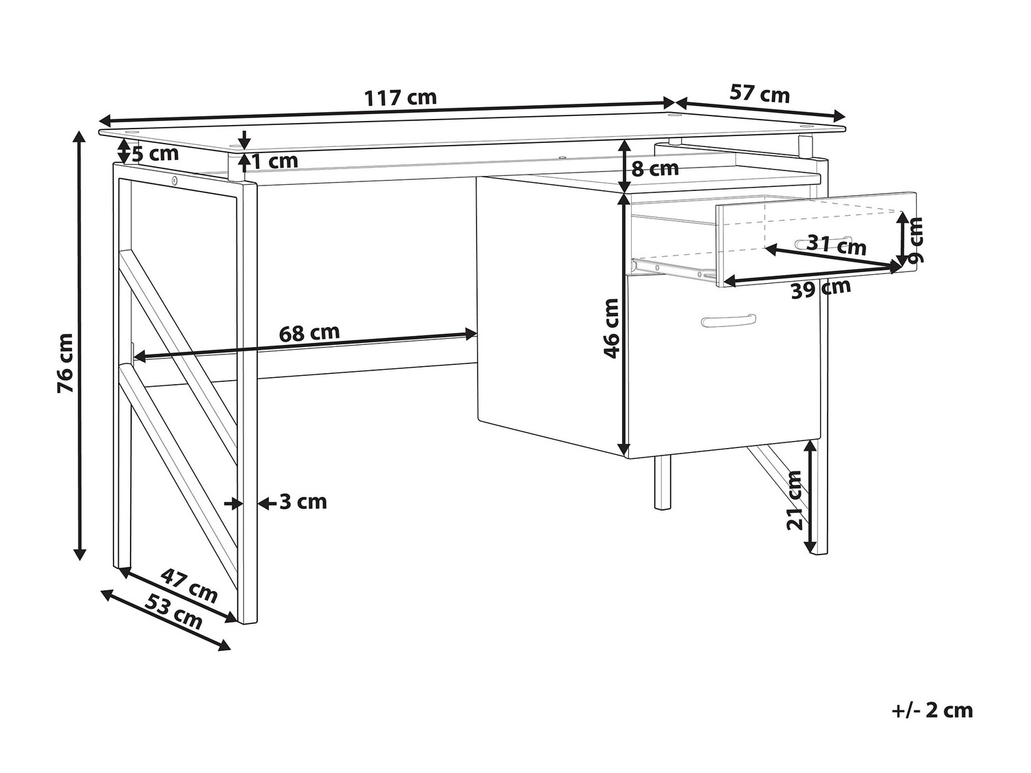 Kirjutuslaud Berwyn 383
