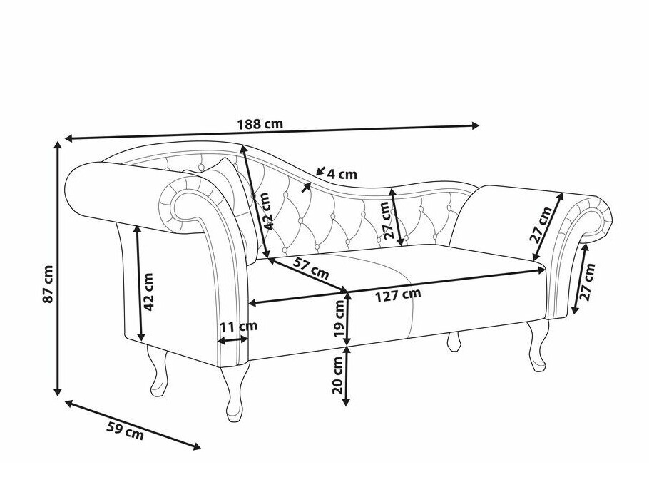 Kušett Berwyn 420 (Tumeroheline)