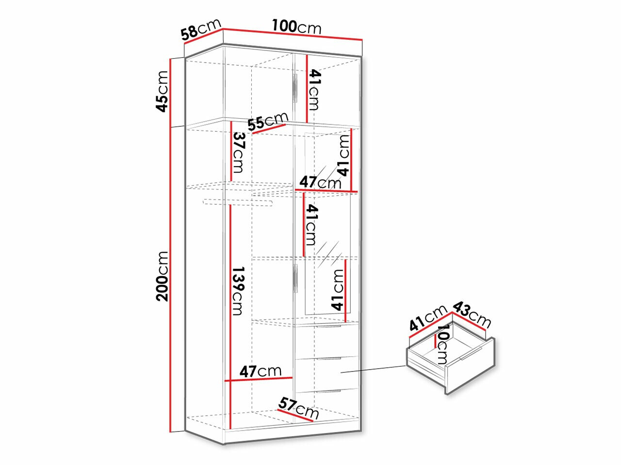 Riidekapp Ophdome 106