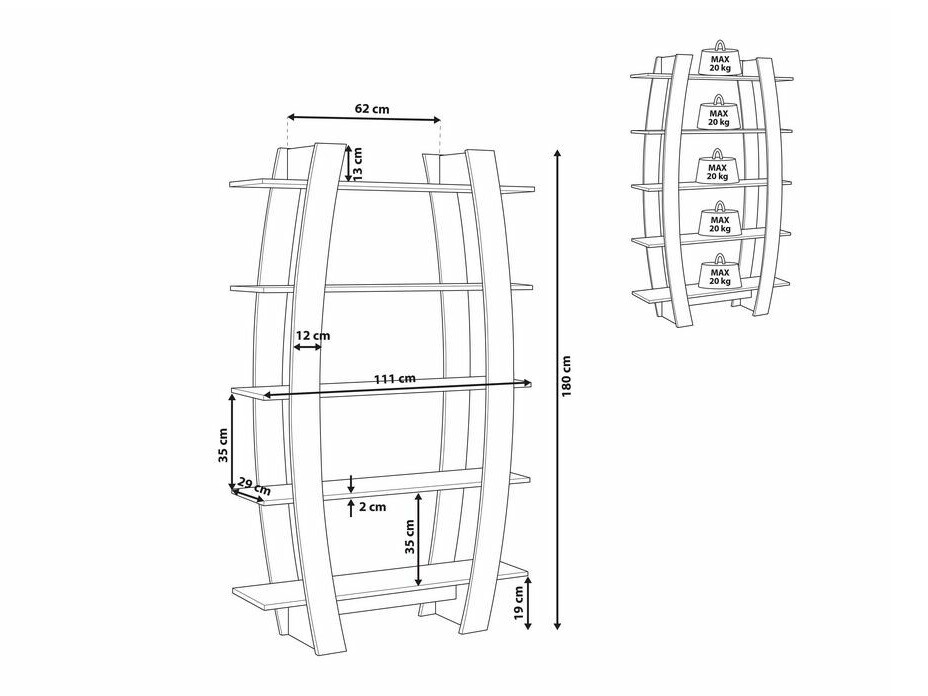 Riiul Berwyn 443 (Must)