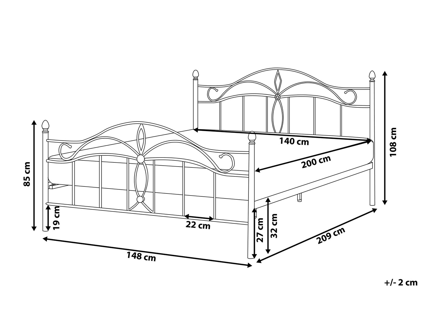 Voodi Berwyn 441 (Must)