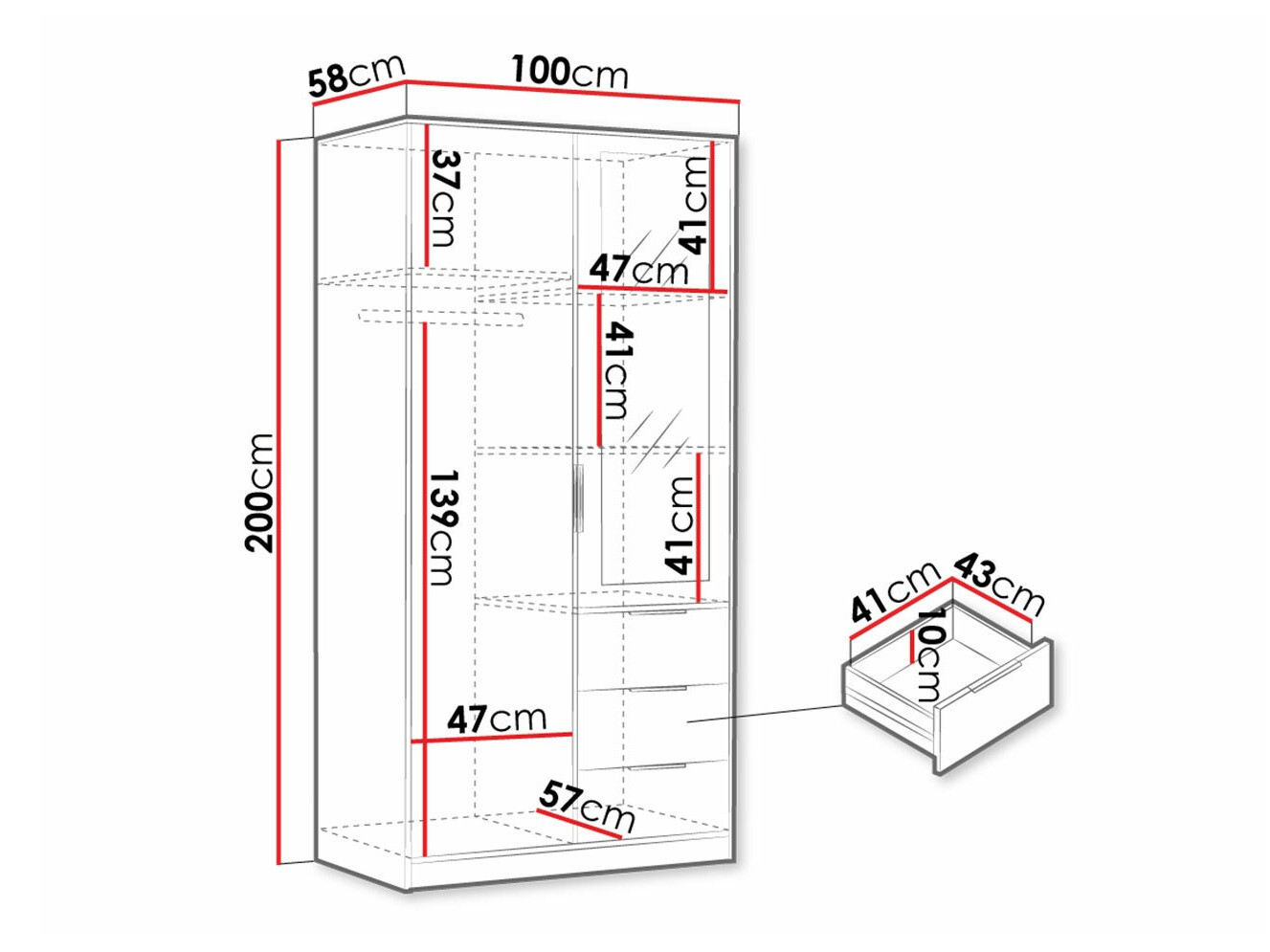 Riidekapp Ophdome 103