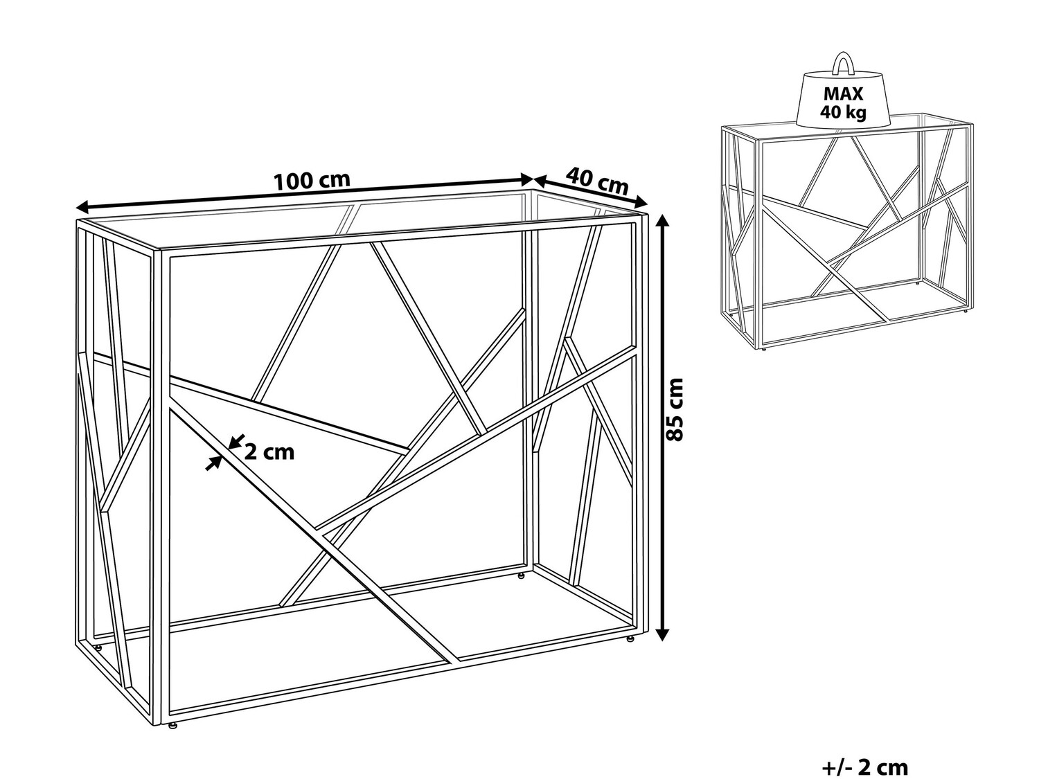 Konsoollaud Berwyn 484 (Hõbedane)