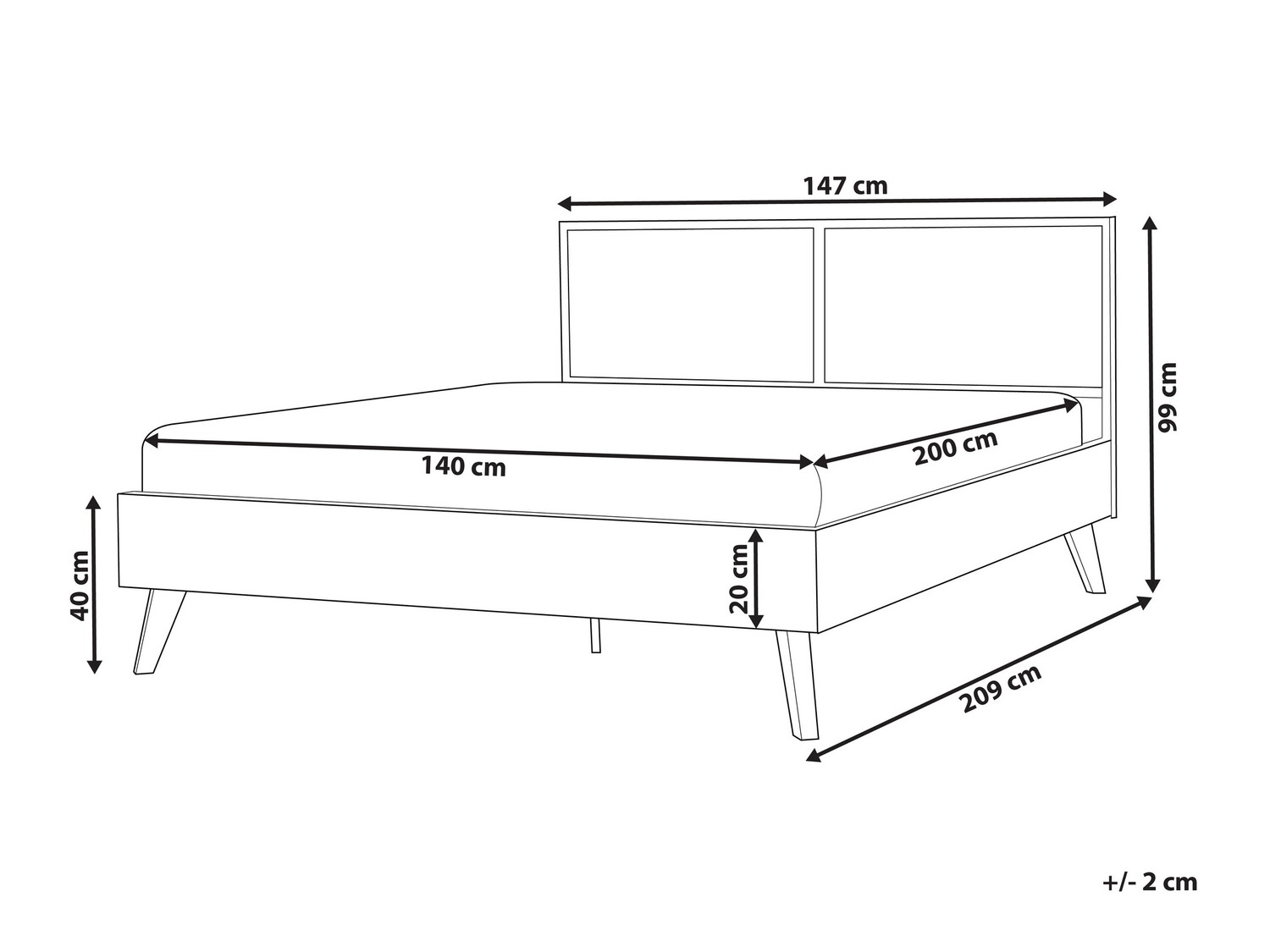 Voodi Berwyn 503 (Must)
