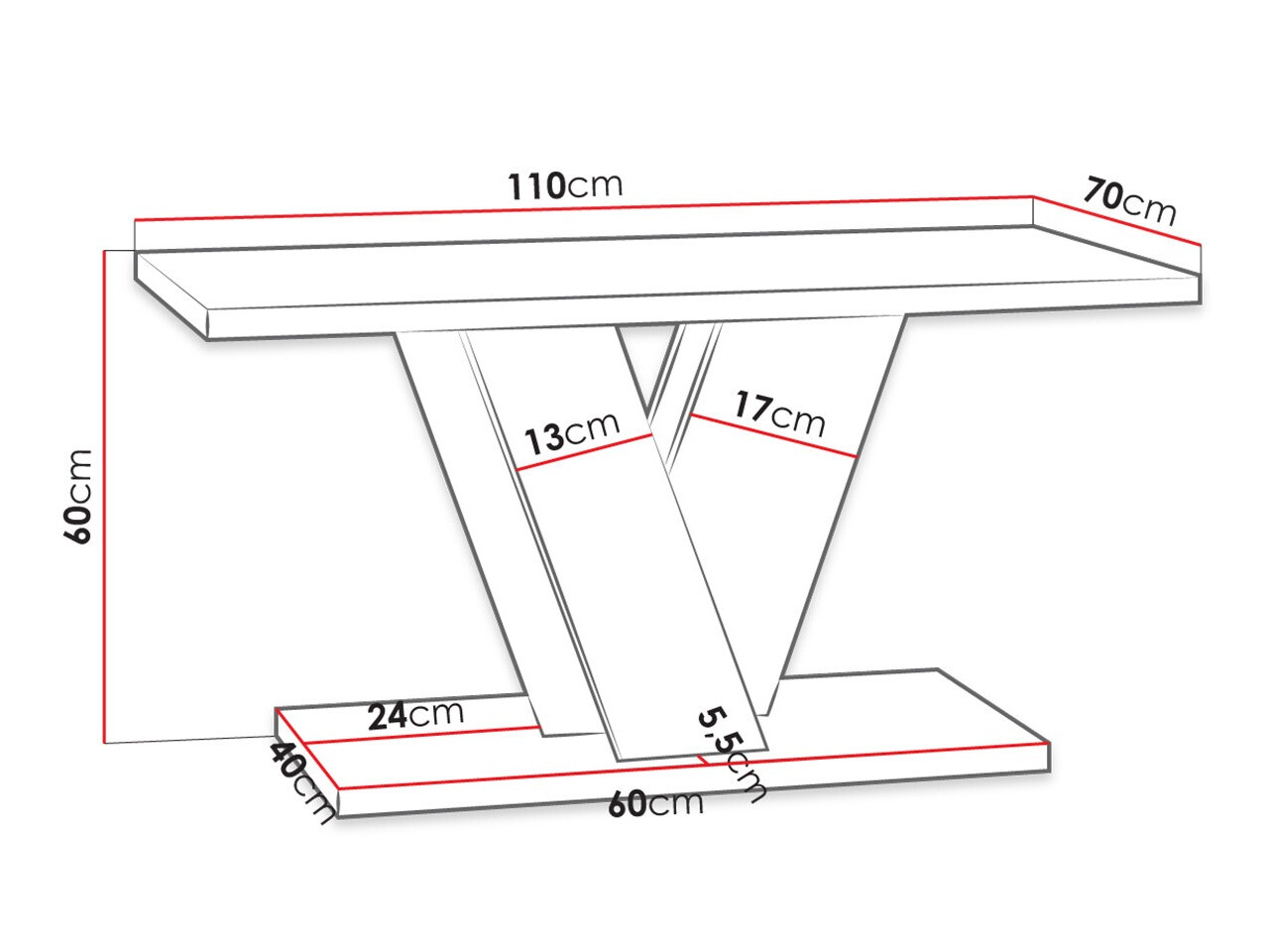 Diivanilaud Goodyear 128 (Artisan tamm + Must)