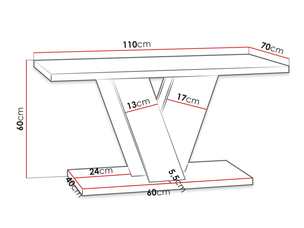 Diivanilaud Goodyear 128 (Hall + Valge)