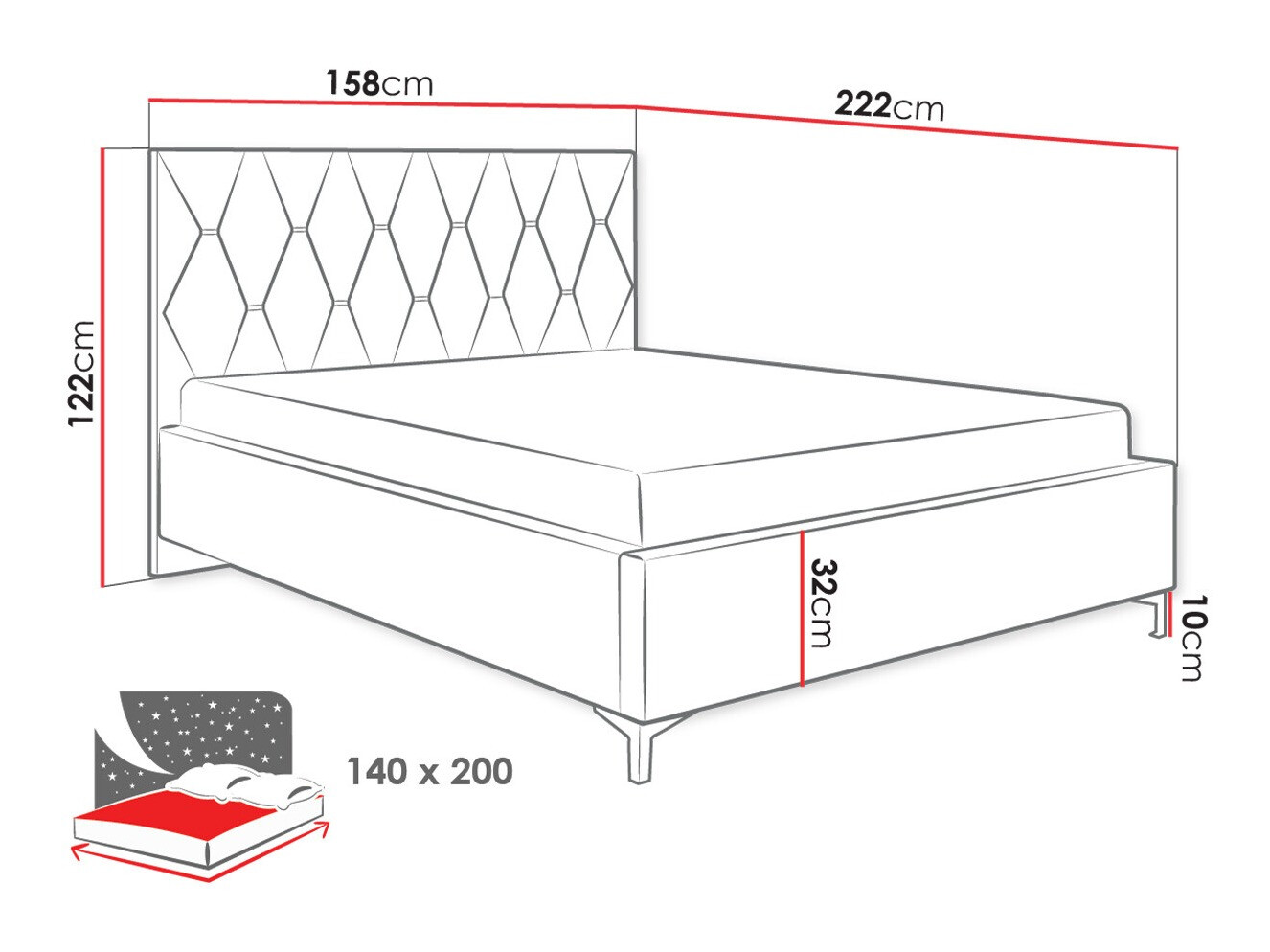 Voodi Baltimore 192 (Manila 16)