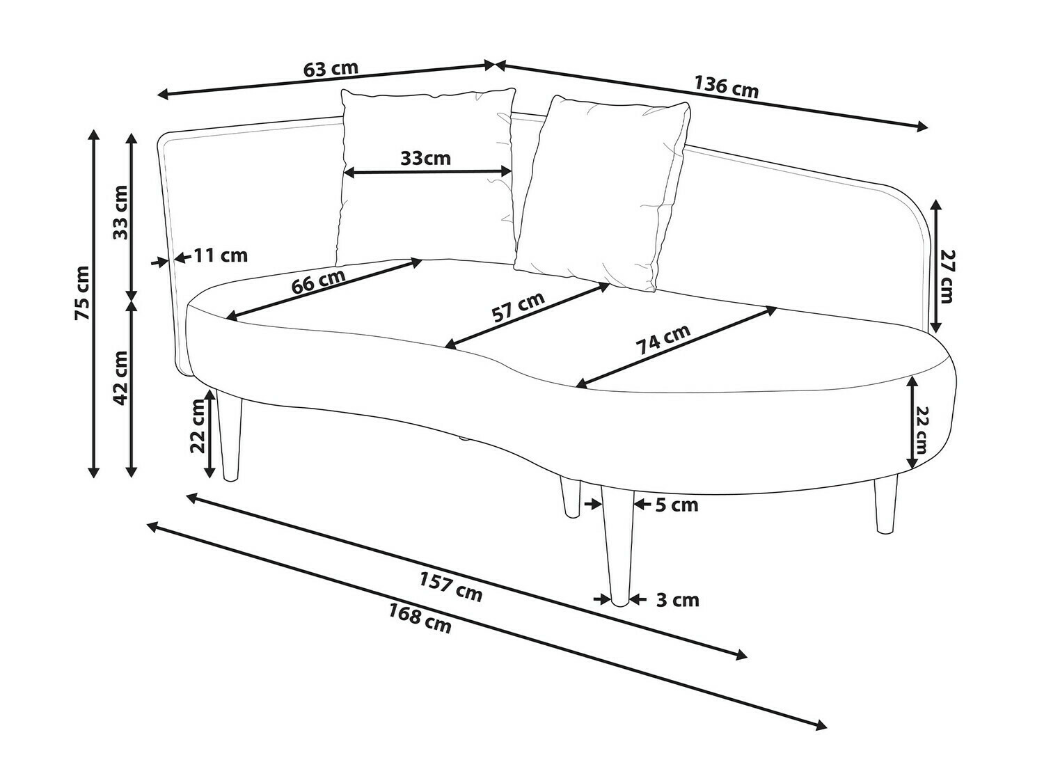 Kušett Berwyn 537 (Roosikarva)