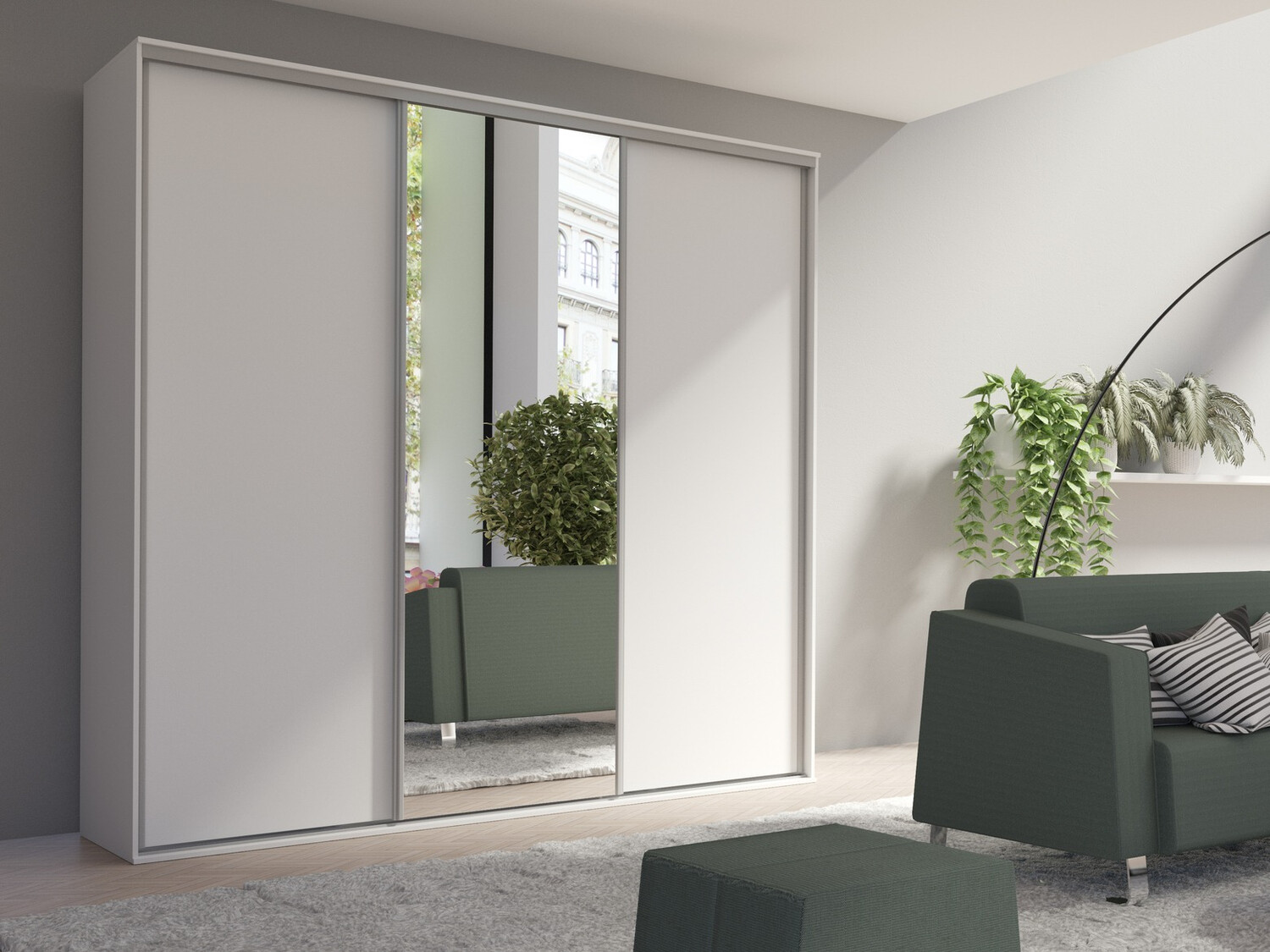 Riidekapp Murrieta 181 (Valge)