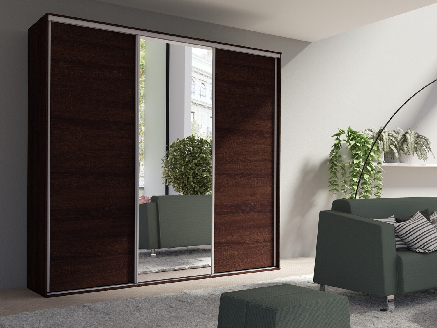 Riidekapp Murrieta 145 (Tume Sonoma tamm)