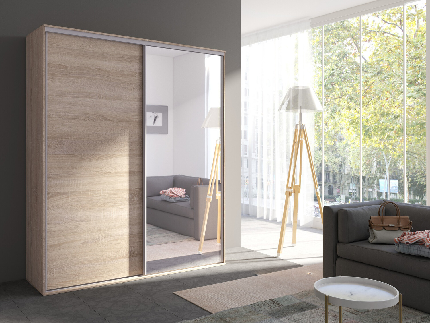 Riidekapp Murrieta 180 (Sonoma tamm)