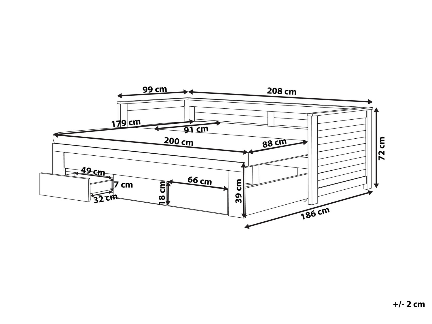 Voodi Berwyn 607 (Valge)