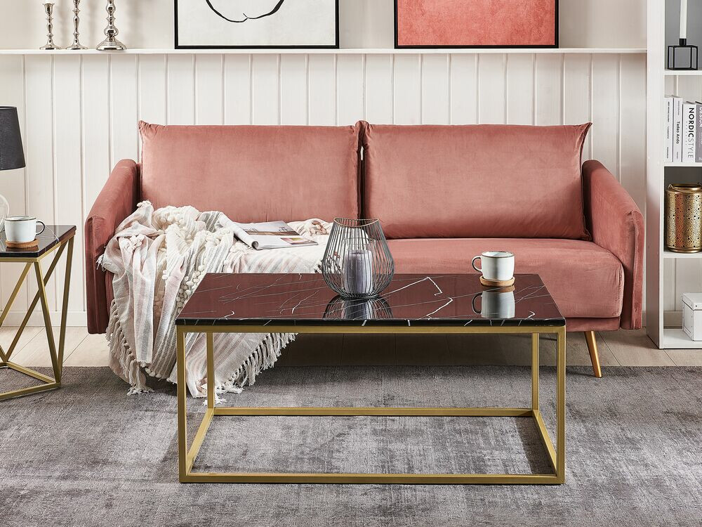 Diivanilaud Berwyn 638 (Kuldne + Must marmor)