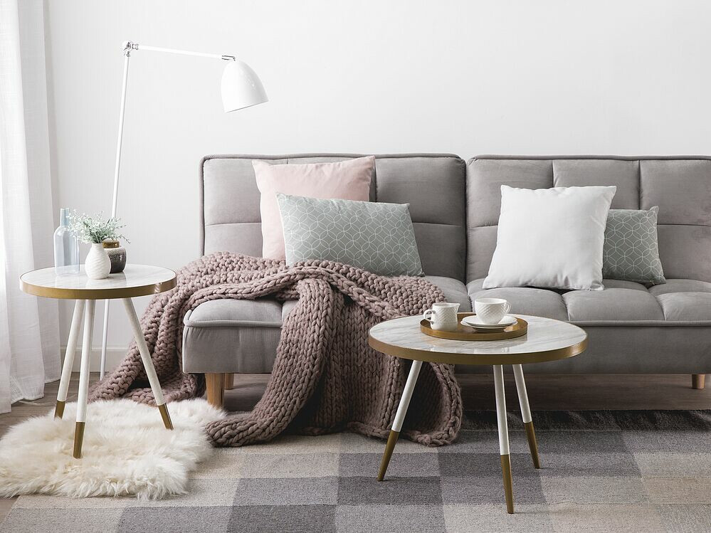 Külglaud Berwyn 643 (Kuldne + Valge marmor)