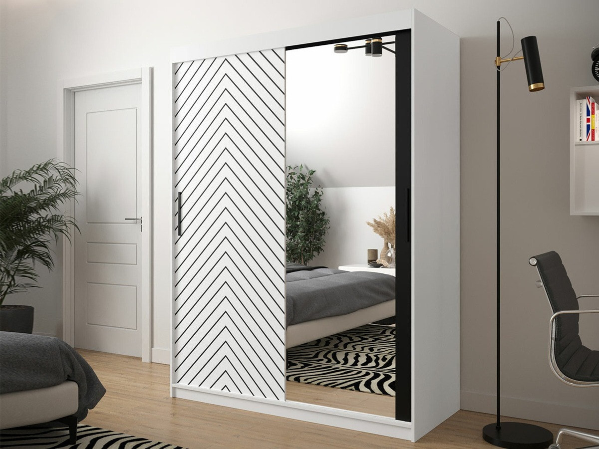 Riidekapp Hartford 311 (Valge + Must)