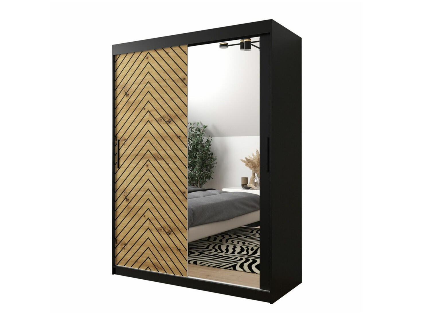 Riidekapp Hartford 311 (Must + Artisan tamm)