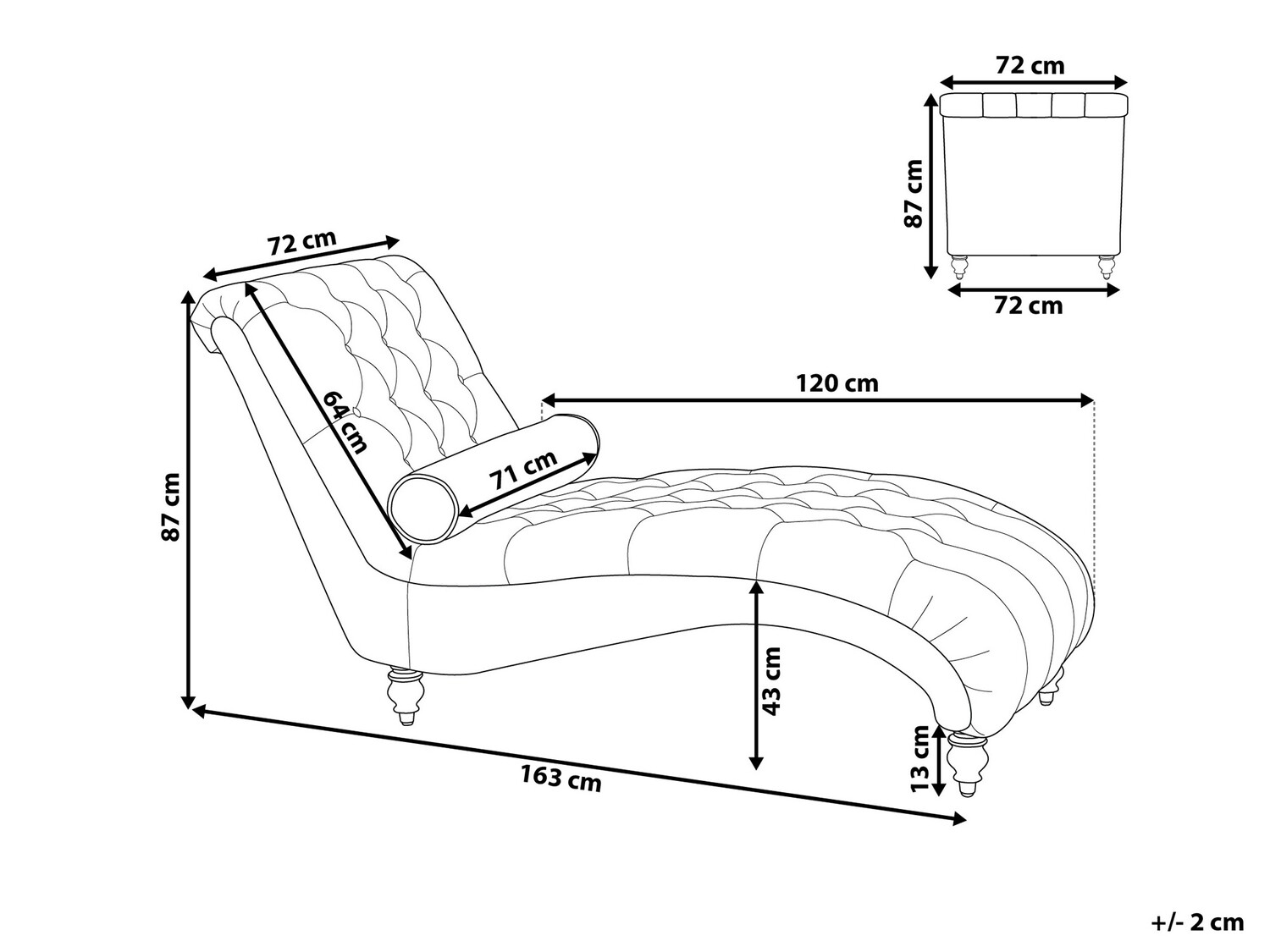 Kušett Berwyn 678 (Beež + Pruun)
