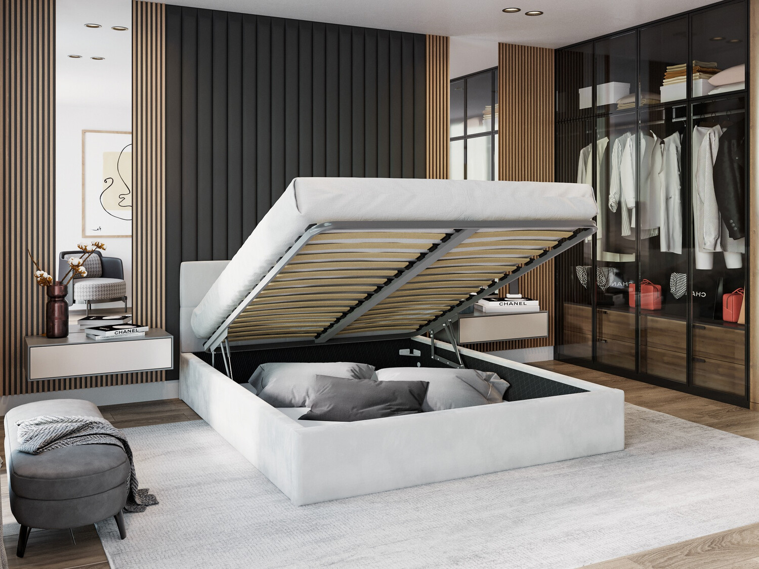 Voodi Fairfield 107 (Valge)