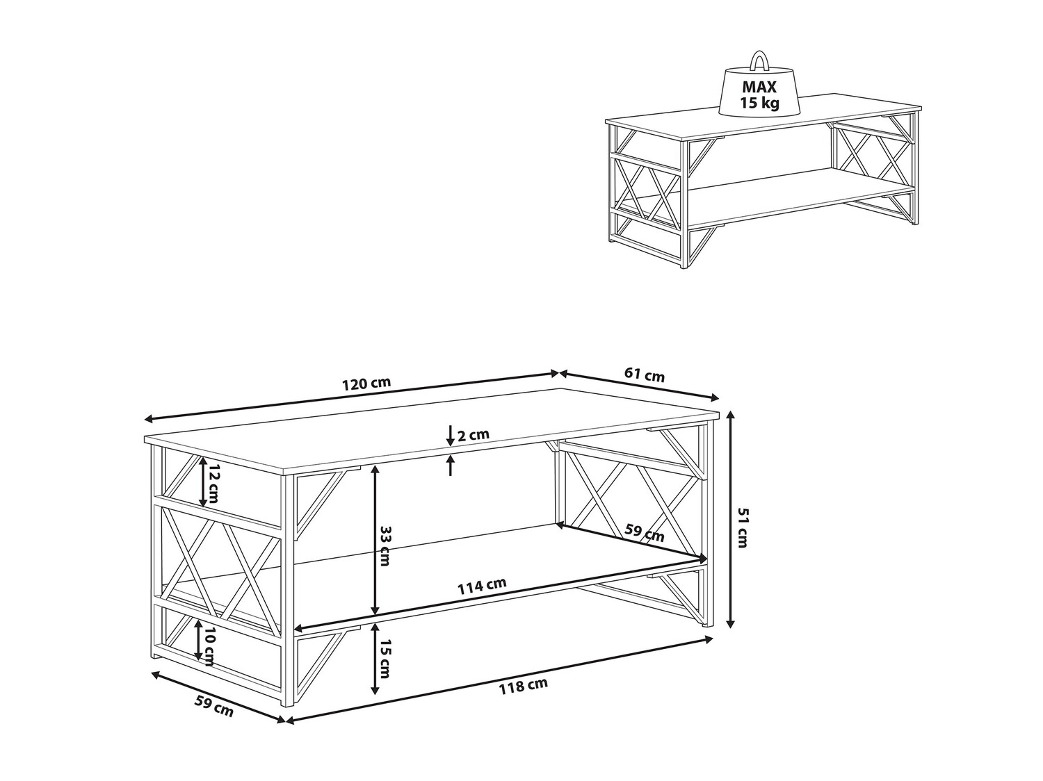 Diivanilaud Berwyn 703 (Must + Taupe)