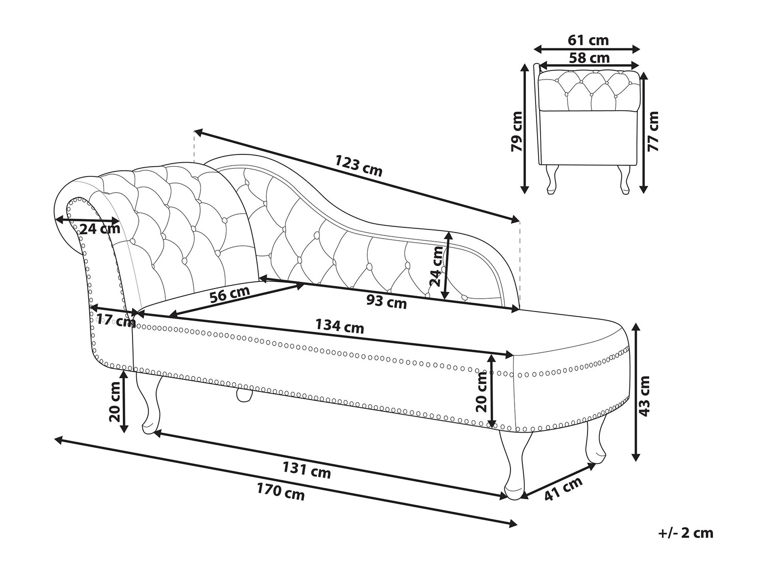 Kušett Berwyn 708 (Beež + Lilleline muster)