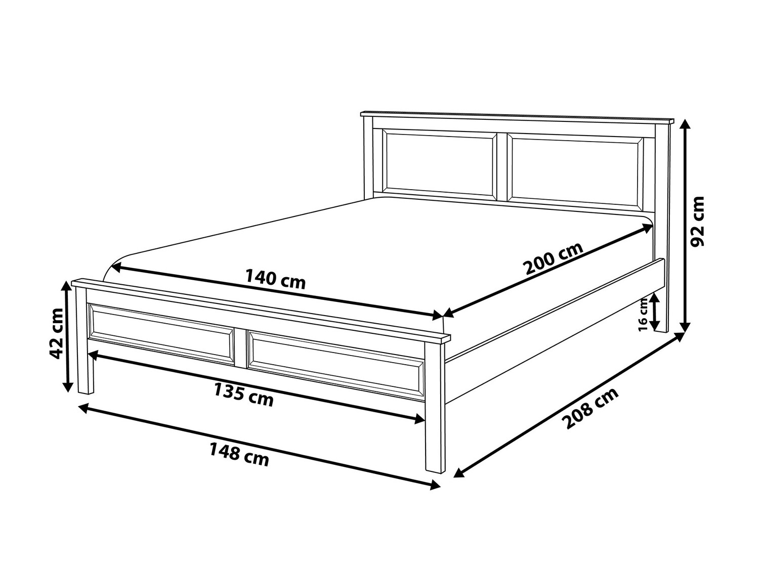Voodi Berwyn 713 (Sinine)