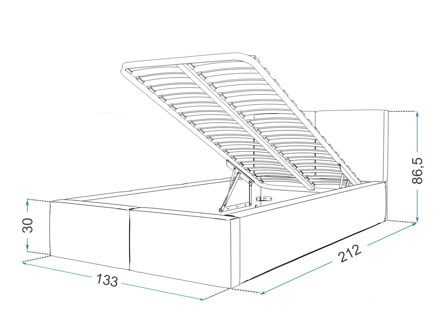 Voodi Fairfield 109 (Must)