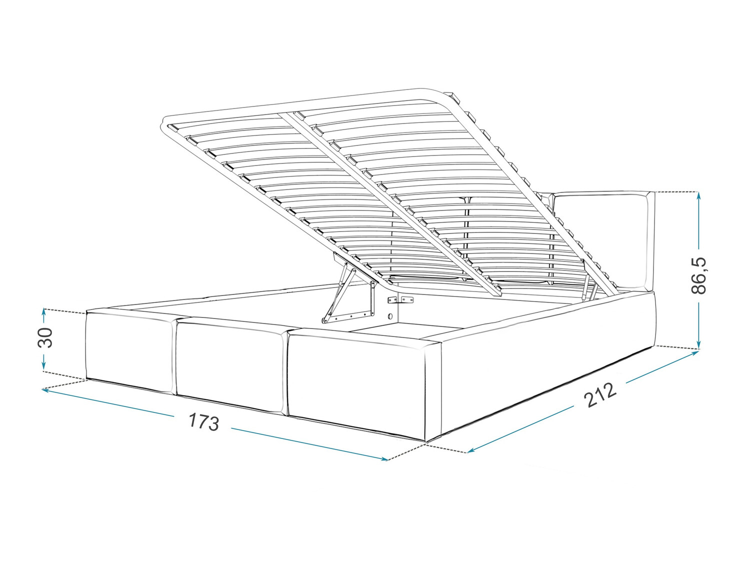 Voodi Fairfield 109 (Must)