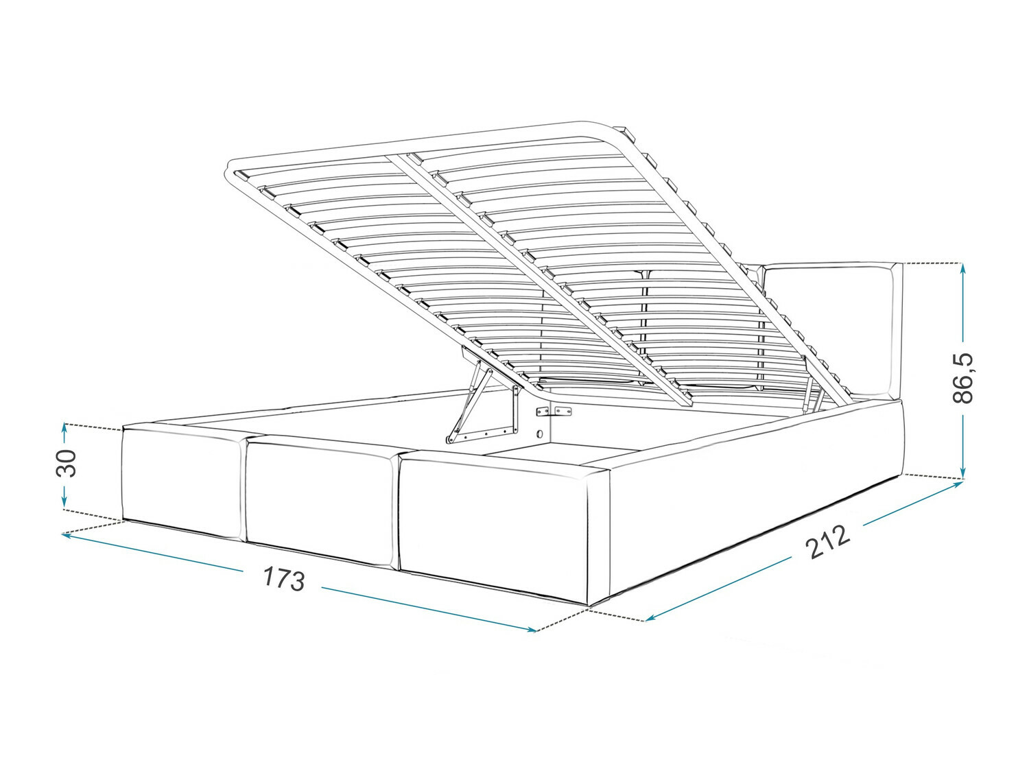 Voodi Fairfield 109 (Pruun)