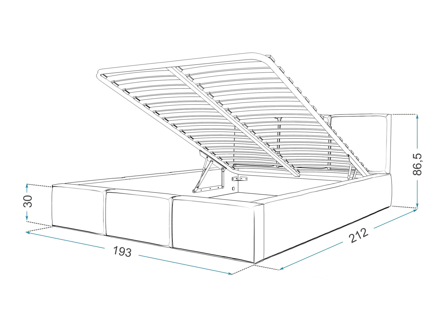 Voodi Fairfield 109 (Pruun)
