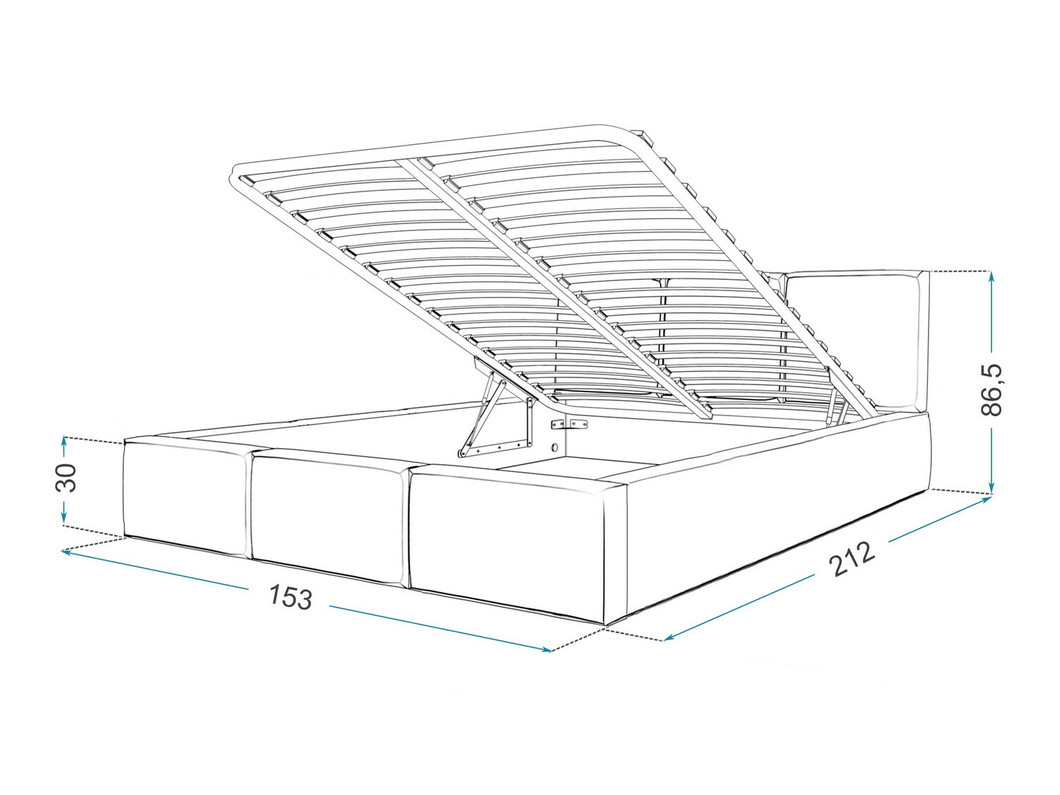 Voodi Fairfield 109 (Valge)