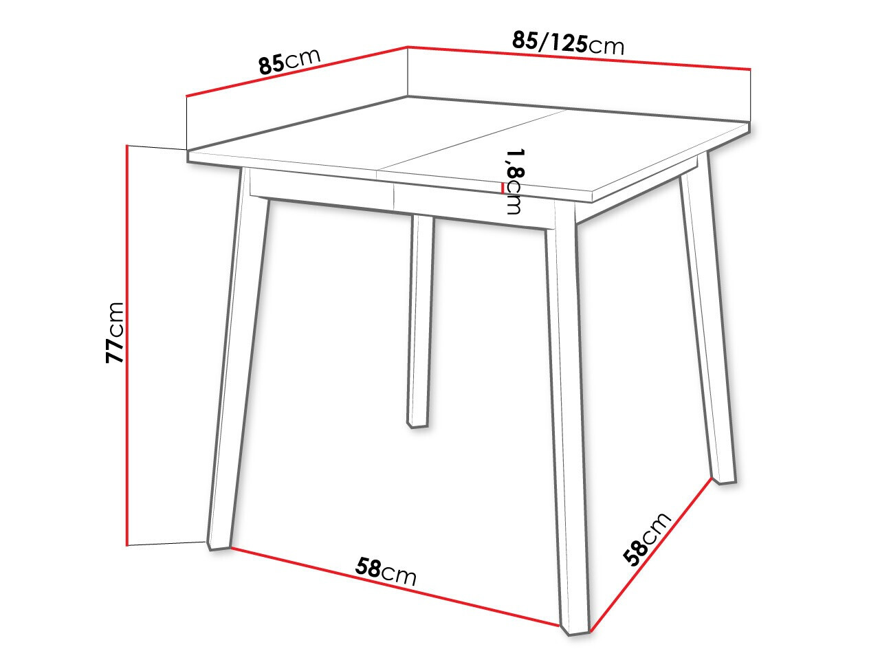 Laud Edmond 109 (Käsitöö kuldne tamm + Must)