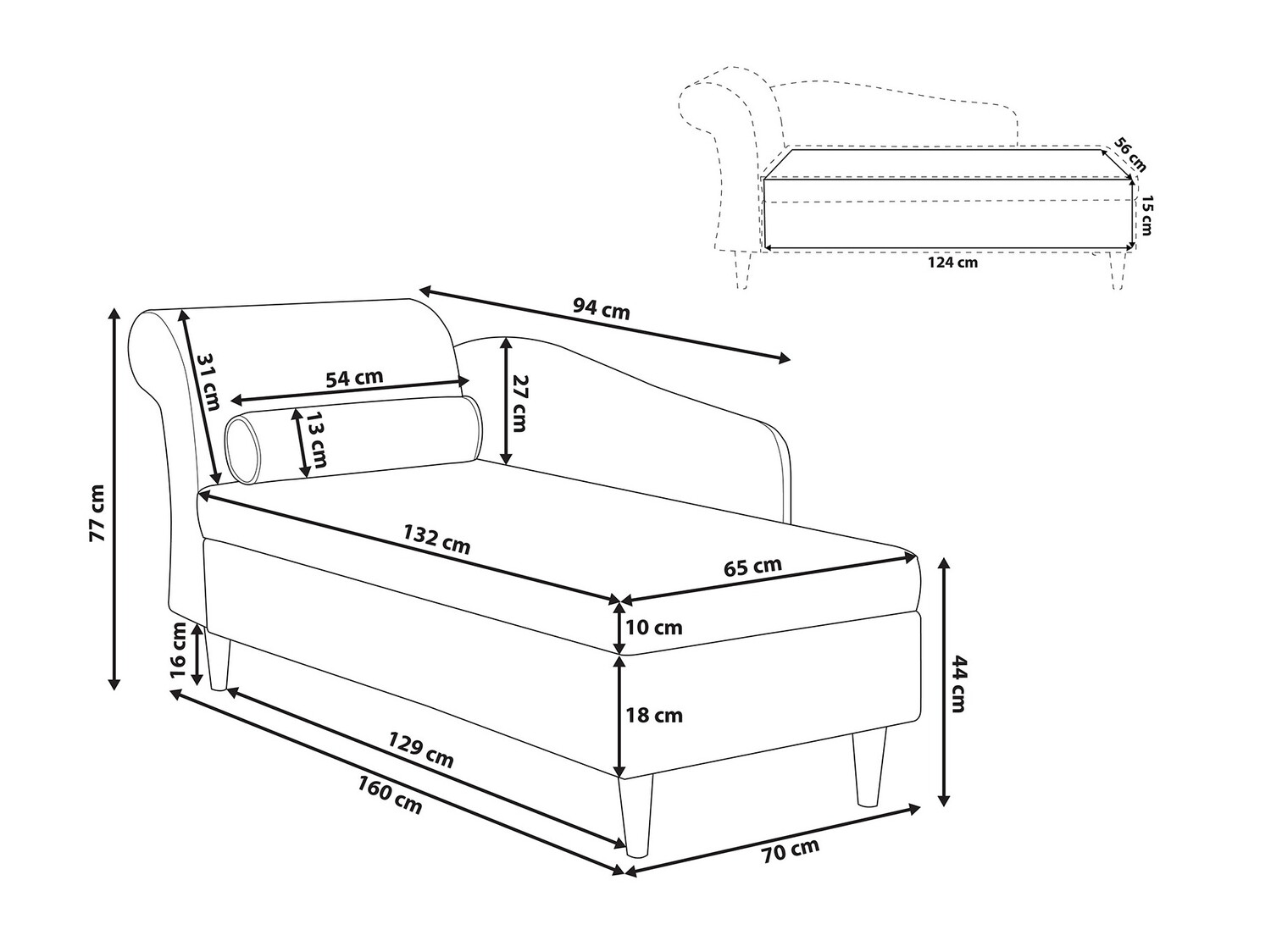 Kušett Berwyn 737 (Roheline)