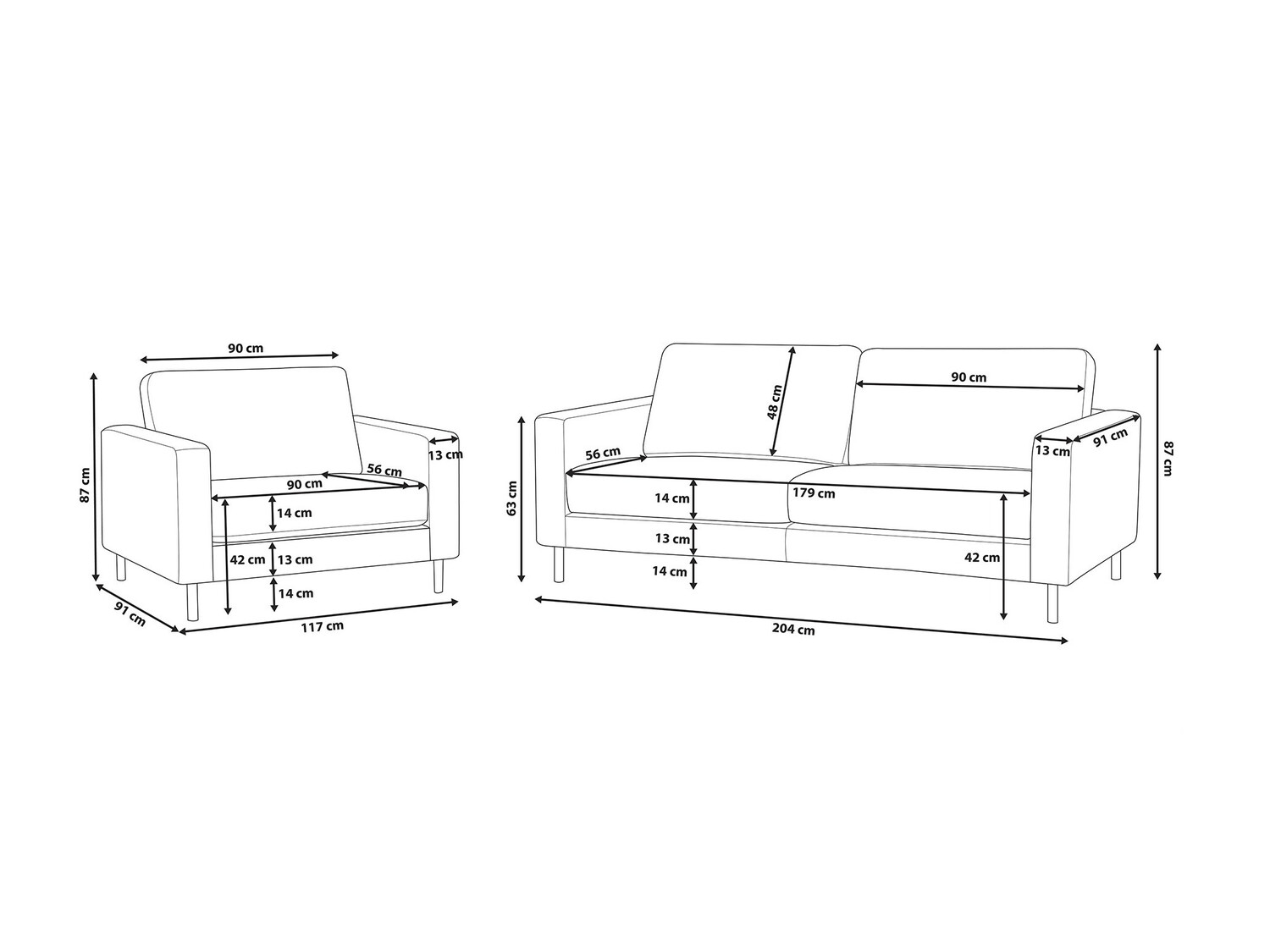 Pehme mööbli komplekt Berwyn 768 (Beež)