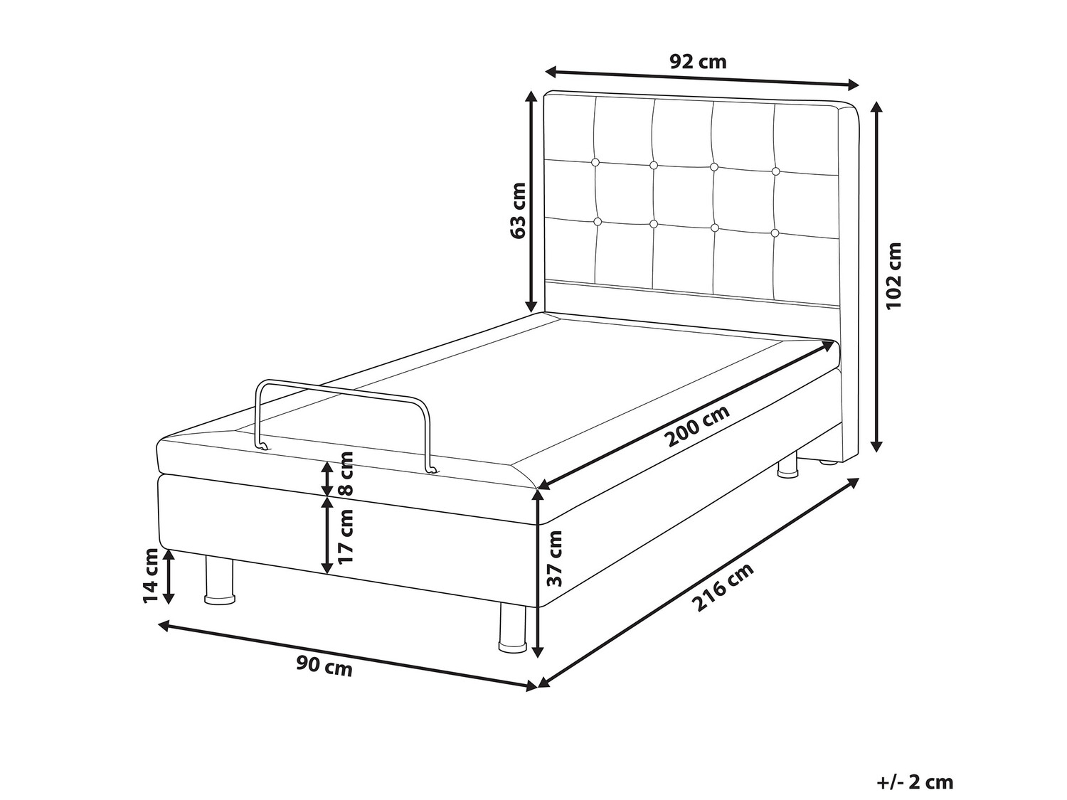 Voodi Berwyn 762 (Beež)