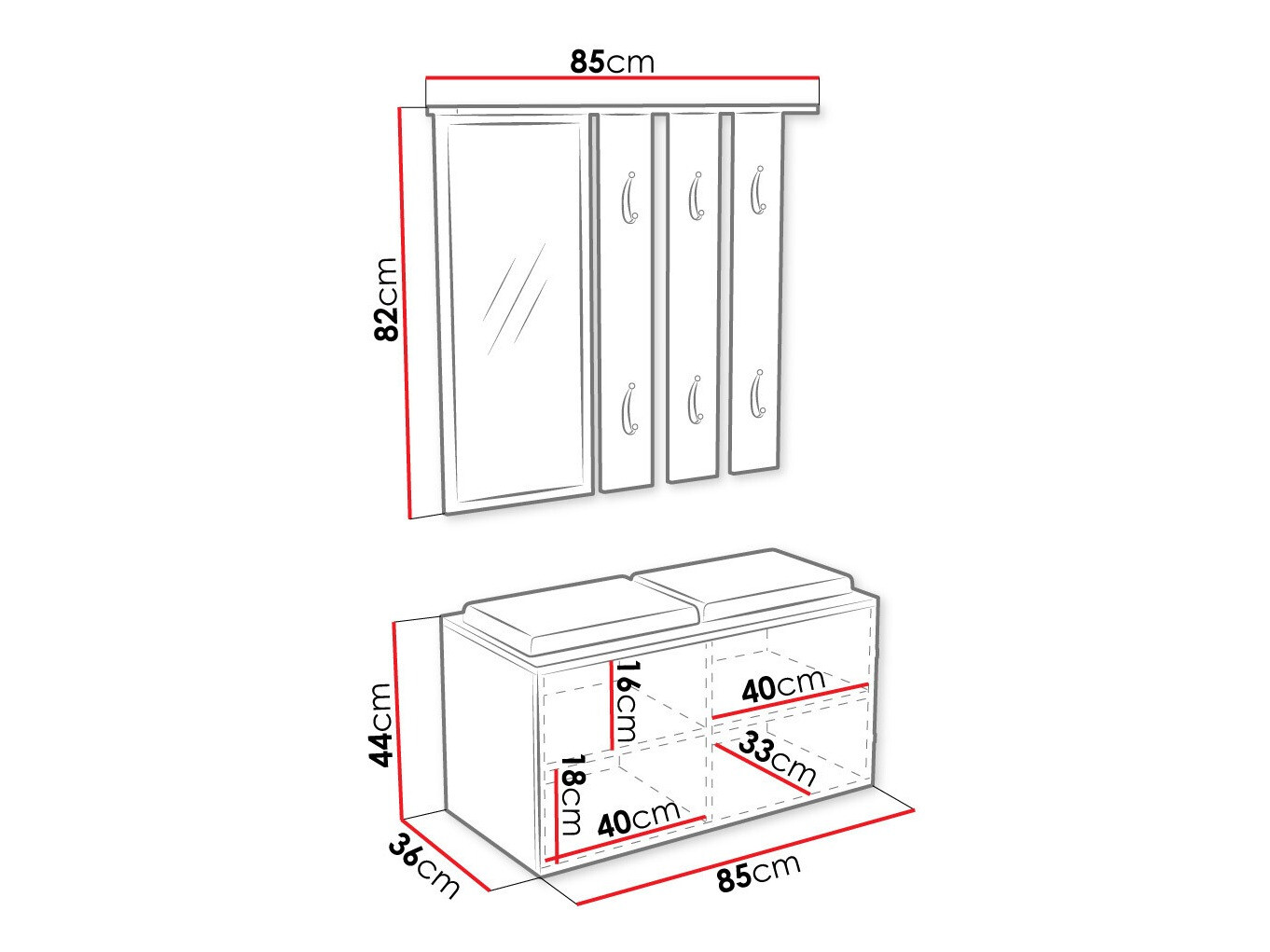 Esikukomplekt Ferrus (Valge)