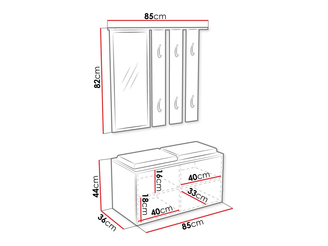 Esikukomplekt Mandeville 103 (Sonoma tamm)