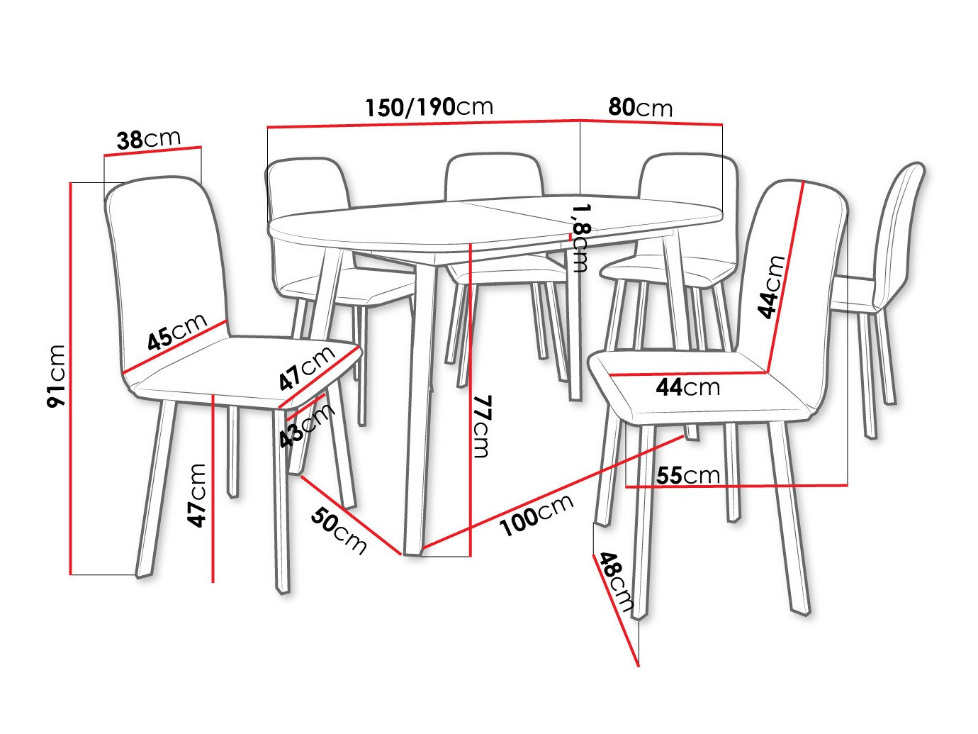 Söögitoakomplekt Edmond 121 (Käsitöö kuldne tamm + Must)