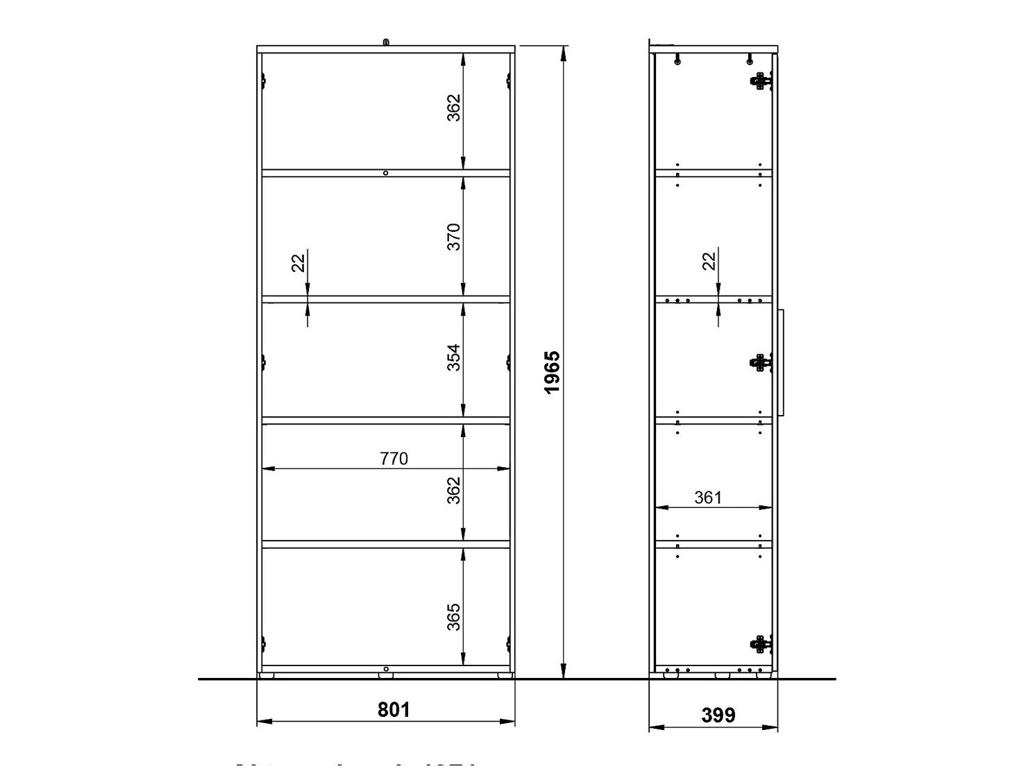 Riiul Feltoru 102 (Grafiit)