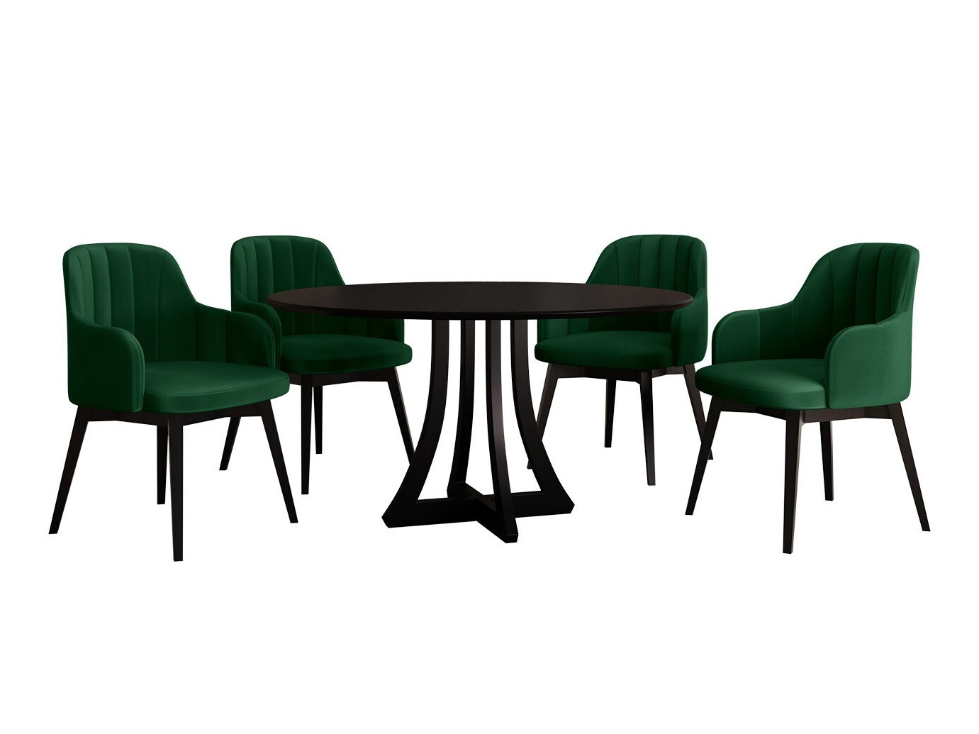 Söögitoakomplekt Racine 128 (Must)