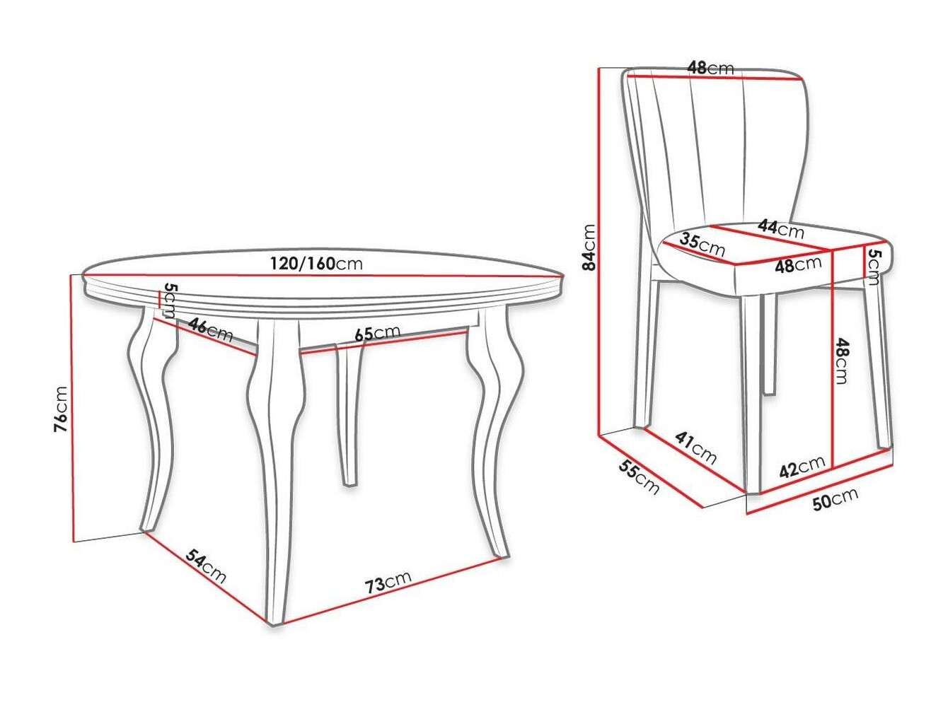 Söögitoakomplekt Racine 141 (Baloo 2085)