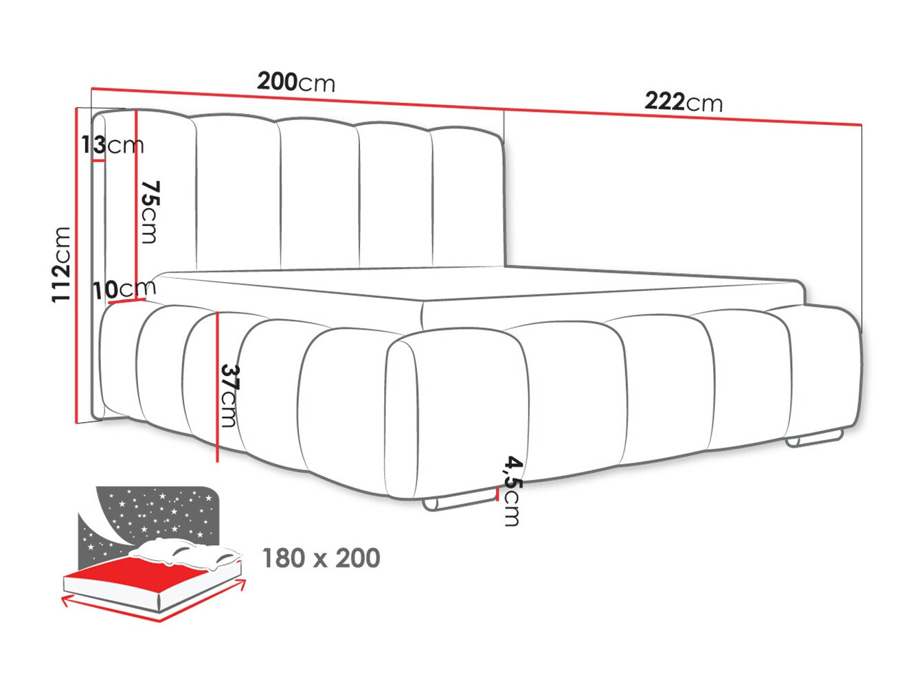 Voodi TrendyNest 106 (Kronos 07)