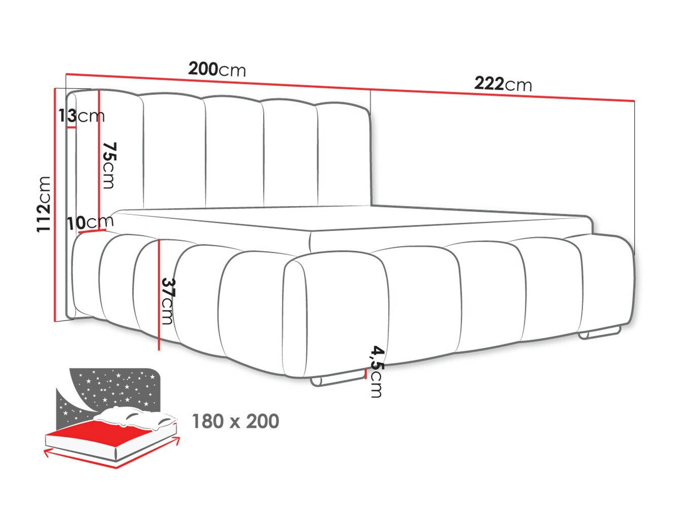 Voodi TrendyNest Alceus I (Paros 01)