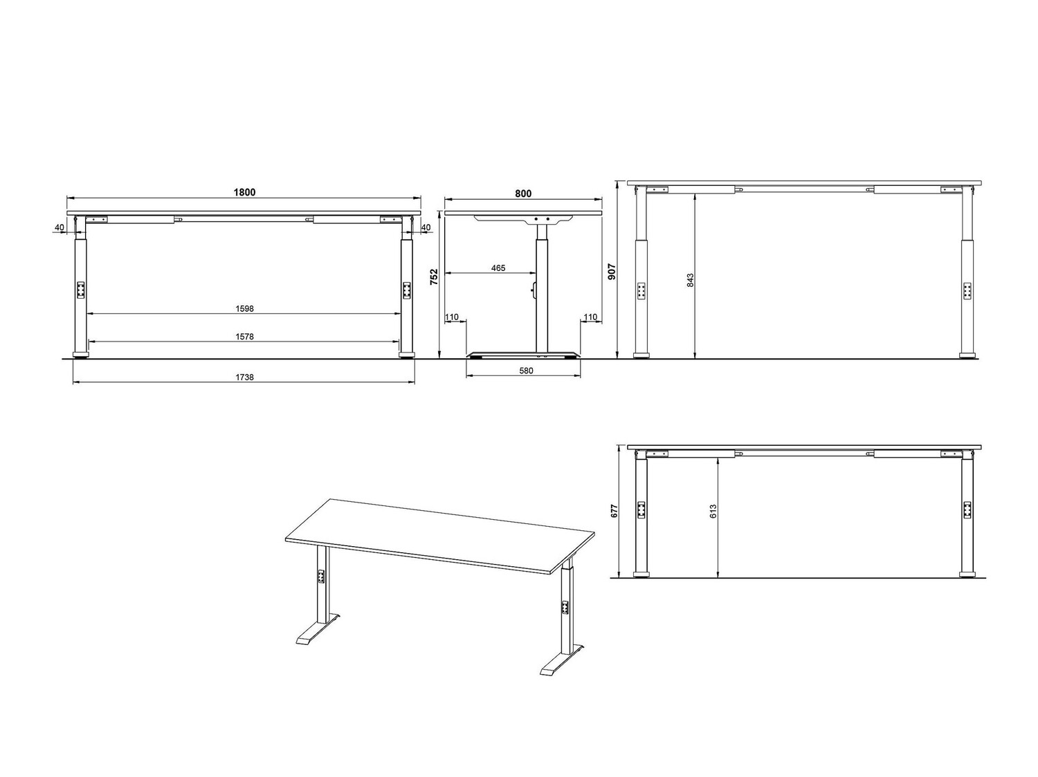 Kirjutuslaud Feltoru 117 (Valge)
