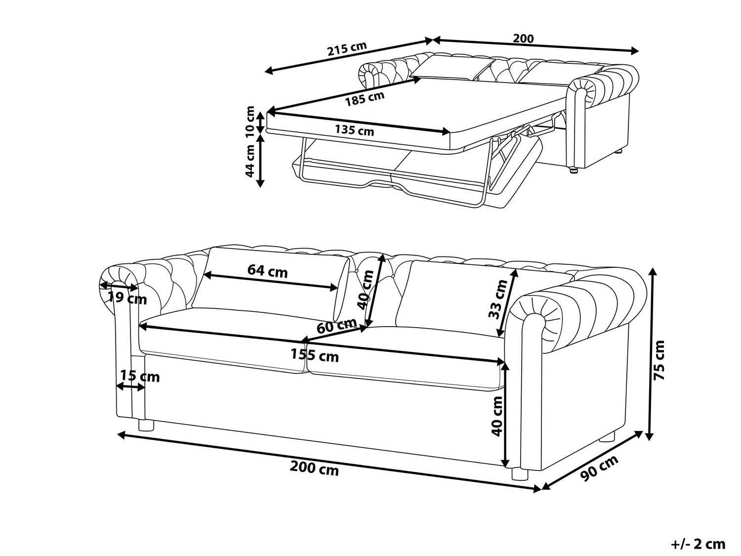 Chesterfield diivan Cirdoro 103 (Roheline)